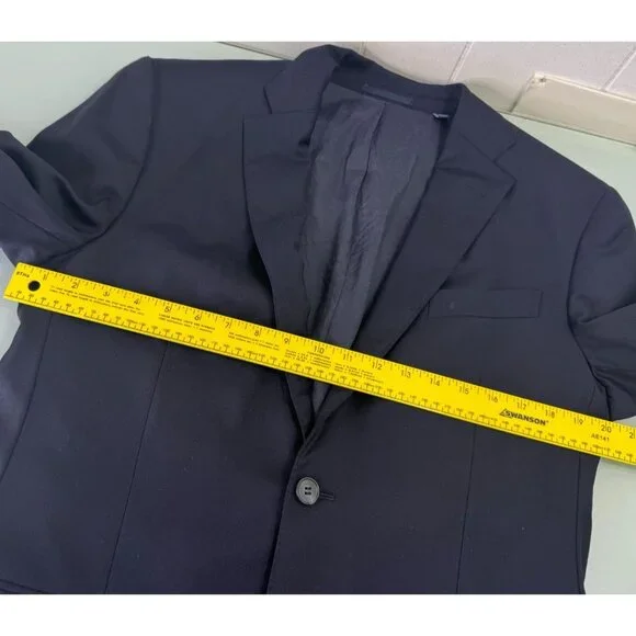 Loro Piana Faconnable Blazer Sport Coat 50R Navy Blue 2 Button Double Vent - Picture 9 of 12
